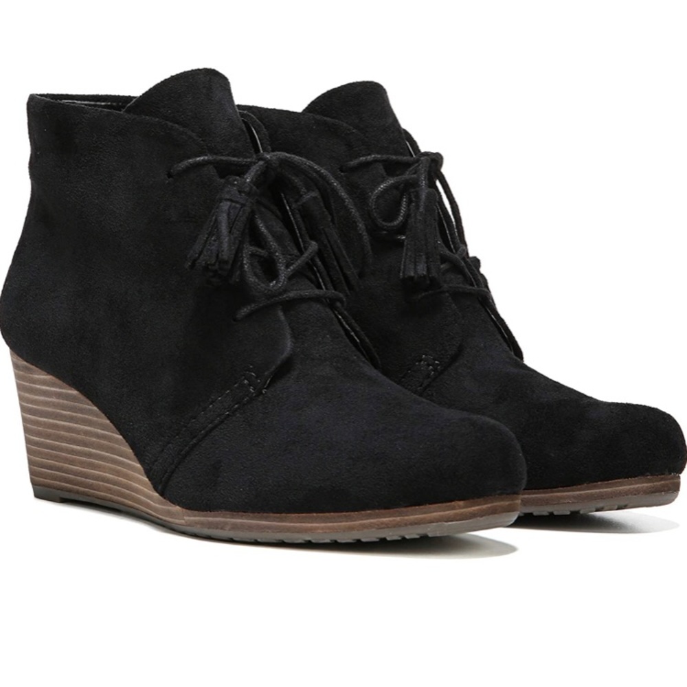 Dr. scholls black heel booties size 8